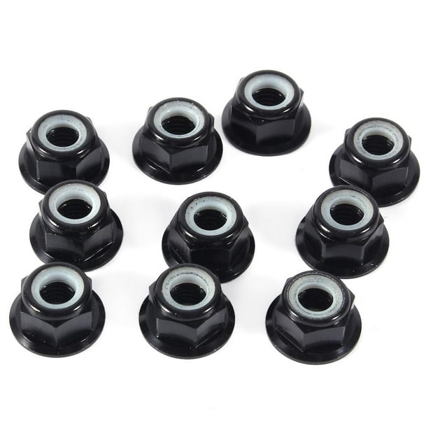 Aluminum Flanged Nylon Lock M5 Anodize Nuts for Industrial 10pcs Nylon Flanged Lock Aluminum Flanged Nylon Lock M5 Anodize Nuts for Industrial 10pcs Nylon Flanged Lock